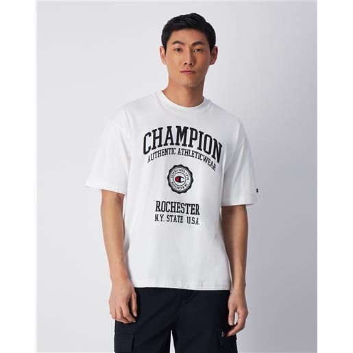 Champion t-shirt grafica bookstore bianco uomo