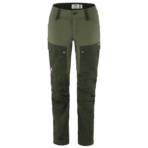 Fjallraven 86706-662-625 keb trousers w pantaloni sportivi donna deep forest-laurel green taglia 38/r
