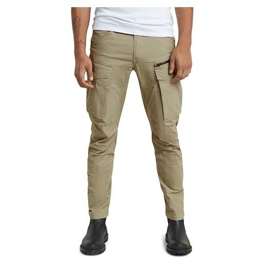 G-STAR RAW rovic zip 3d regular tapered pants, pantaloni uomo, verde (ensis green d02190-d387-6057), 34w / 34l