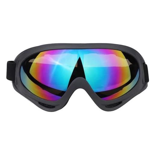 ZEACCT occhiali da sci sportivi all'aperto, occhiali da sci unisex don protezione antivento e uv, occhiali da snowboard, occhiali da moto lenti colorate
