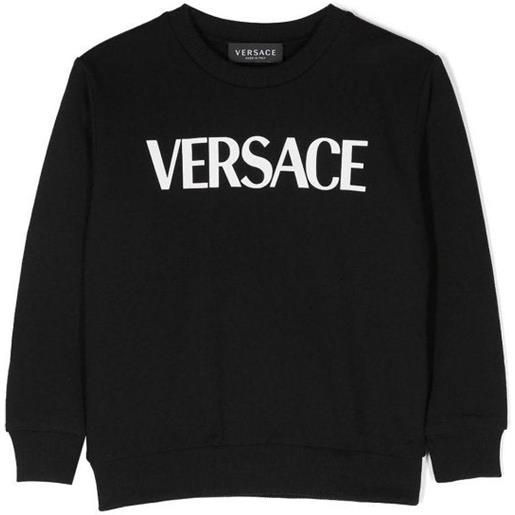 Versace felpa Versace per ragazzo in cotone nero