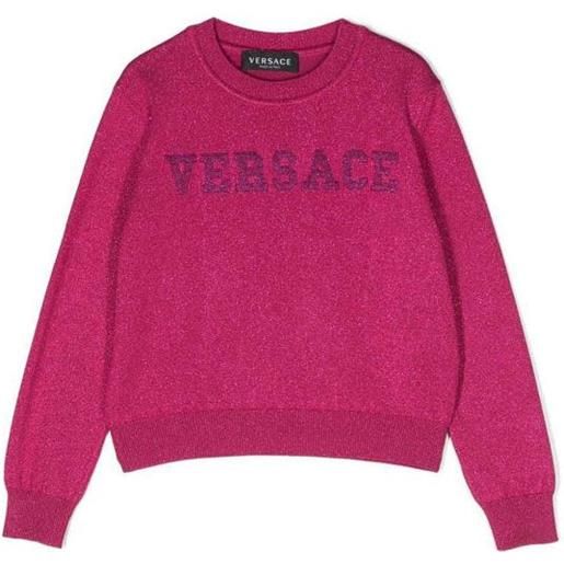 Versace Young maglia versace per bambina fucsia lurex