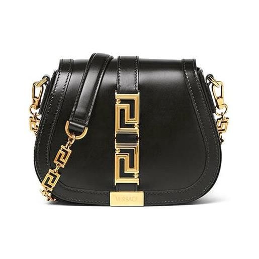 Versace borsa a tracolla con motivo greco color oro