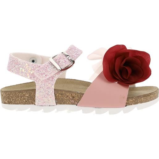 Monnalisa sandali glitter con rose