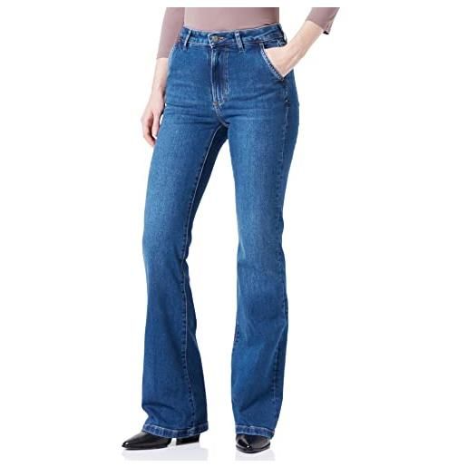 s.Oliver jeans beverly con gamba svasata, blu denim, 34w x 34l donna
