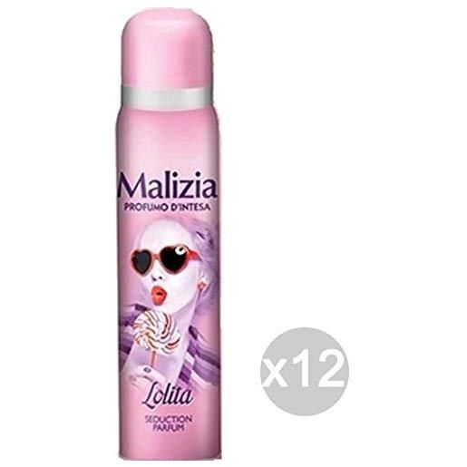 Malizia set 12 malizia deodorante spray 100 lolita cura e igiene del corpo