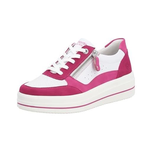 Remonte d1c00, scarpe da ginnastica donna, fucsia bianco magenta bianco 81, 45 eu