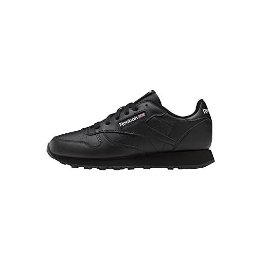 Reebok classic leather, scarpe da ginnastica bambini e ragazzi, core black core black Reebok rubber gum 02, 38 eu