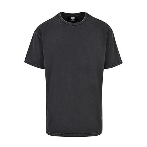 Urban Classics heavy oversized acid wash tee t-shirt, nero, m uomo