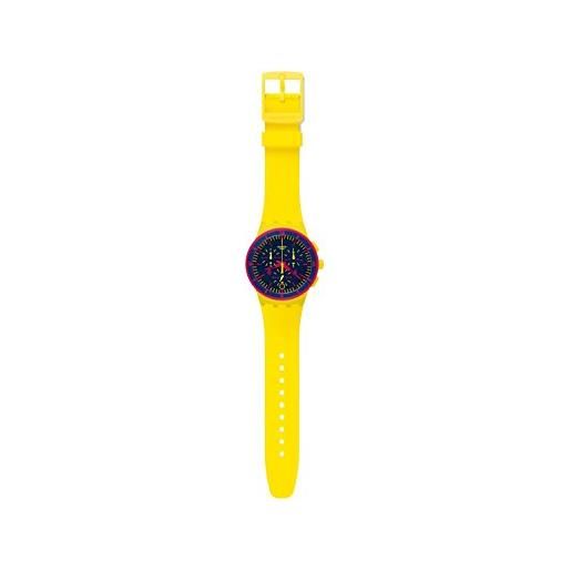Swatch orologio al quarzo unisex glow loom 42 mm