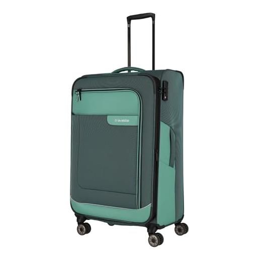 travelite viia trolley l 4 w, bagagli- valigia, trolley l erw. (77 cm), eucalipto (verde)