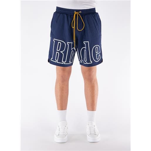 RHUDE shorts sportivo con logo uomo
