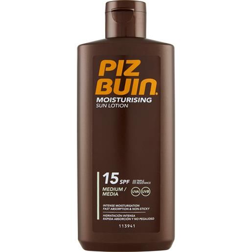 Piz Buin moisturising sun lotion 15 spf medium 200 ml - -