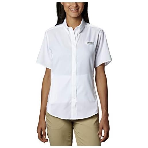 Columbia pfg tamiami ii - maglietta a maniche corte, da donna, taglia m, colore: bianco