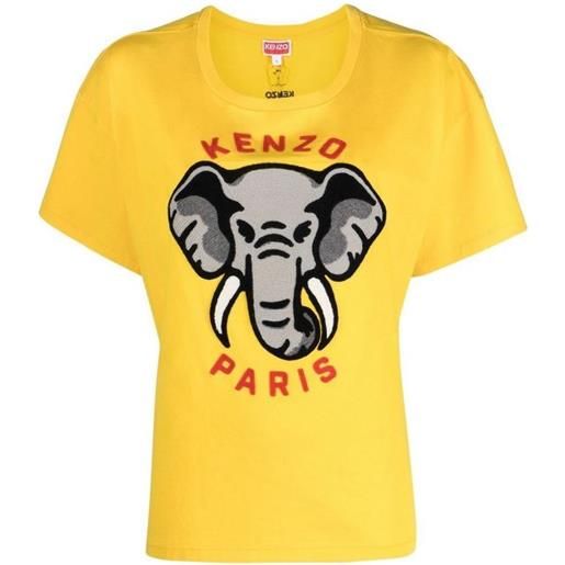 Kenzo t-shirt in cotone con stampa a girocollo