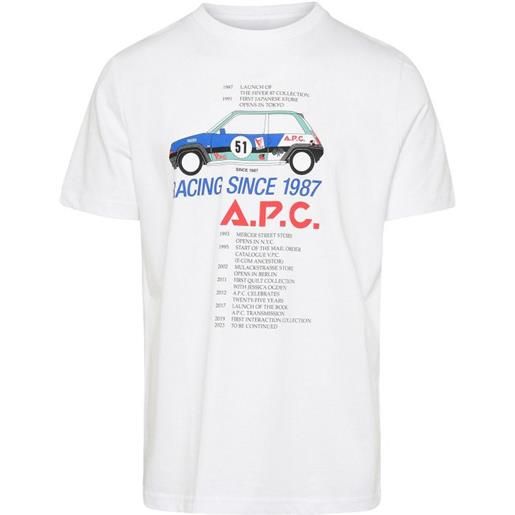 A.p.c. t-shirt martin in cotone bianca