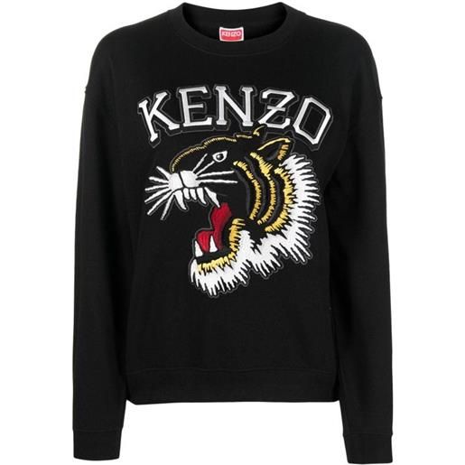 Kenzo felpa in cotone tiger varsity
