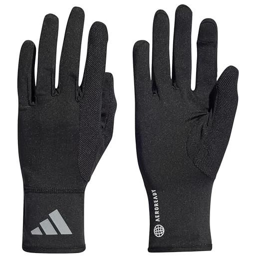adidas aeroready gloves, guanti unisex, black/reflective silver, xl