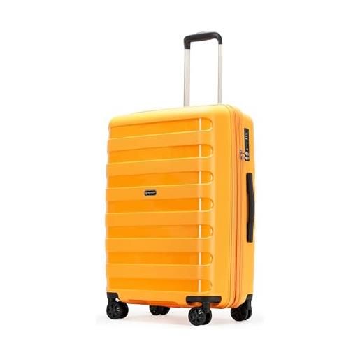 GinzaTravel valigia con 4 ruote a doppio filatore leggero guscio duro bagaglio a mano 20/24/28 pollici durevole carrello da viaggio con serratura tsa, large: 28in(75.5*51*29.5cm), valigia