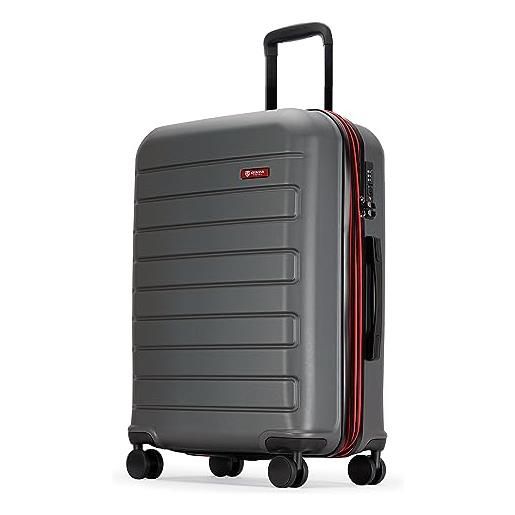 GinzaTravel valigia con 4 ruote a doppio filatore hard shell bagaglio a mano piccolo 50 pollici/medio/24 pollici/28 pollici durevole carrello da viaggio antigraffio, large: 28in(76*49*30cm), valigia