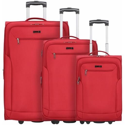 d&n travel line 6800 set di valigie a 2 ruote 3 pz. Rosso