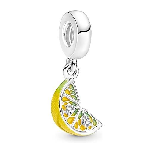 HAEPIAR s925 sterling silver charm per bracciale collana charm dangle fetta di limone frutta frizzante regali per donne