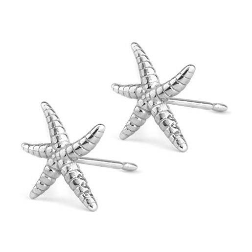 Juwelier Nagel orecchini a forma di stella marina, in argento sterling 925, con confezione regalo