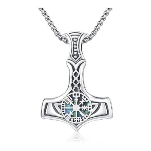 MEDWISE collana celtica in argento sterling 925, con ciondolo a forma di croce, con ciondolo a forma di freccia, pugnale, croce celtica, ciondolo celtico, amuleto, gioiello per uomo, figlio, ragazzo, donna, 