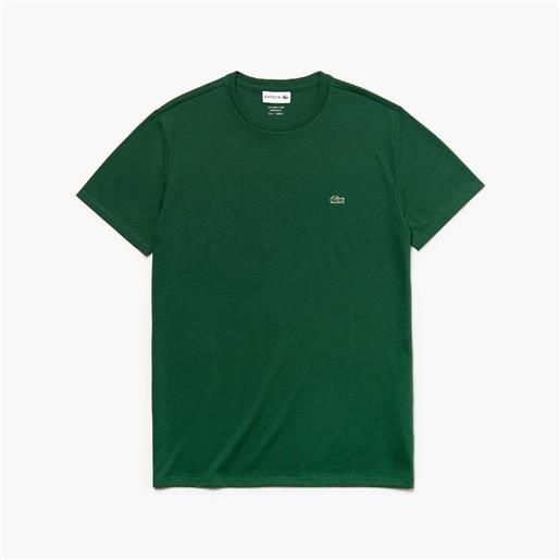 Lacoste t-shirt a girocollo in cotone pima verde