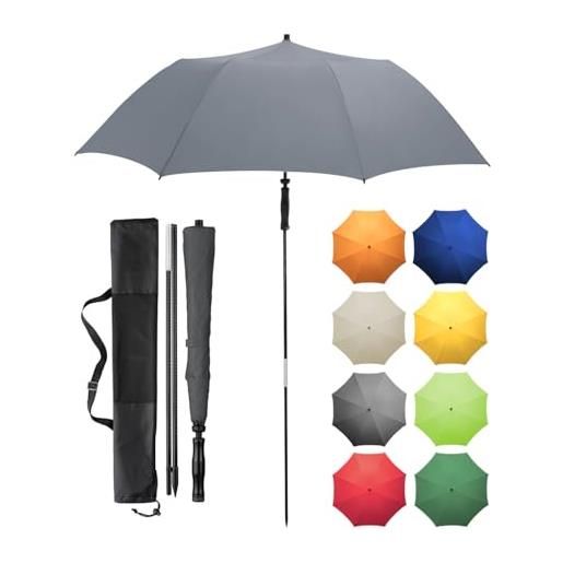 FARE travelmate - ombrellone da viaggio, protezione uv 50+, per valigia, aereo, campeggio, balcone, spiaggia, giardino (grigio)