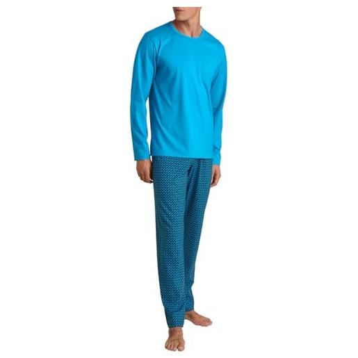 CALIDA relax imprint set di pigiama, danube blue, 52-54 uomo