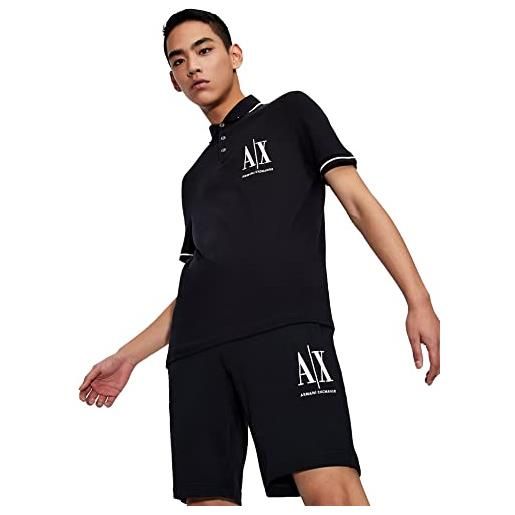 ARMANI EXCHANGE new classic icon project basic must have polo, blu navy, xxl uomo