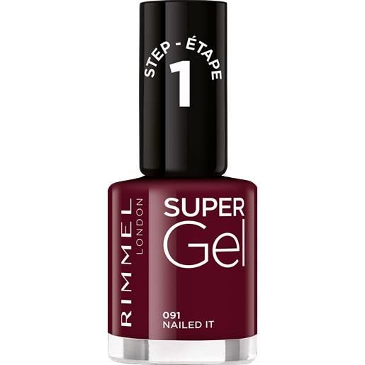 Rimmel smalto unghie super gel - nail polish effetto gel a lunga durata - 091 nailed it - 12 ml Rimmel
