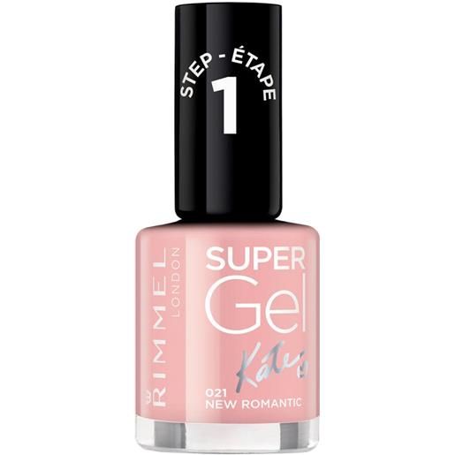 Rimmel smalto unghie super gel by kate moss - nail polish effetto gel a lunga durata - 021 new romantic - 12 ml Rimmel