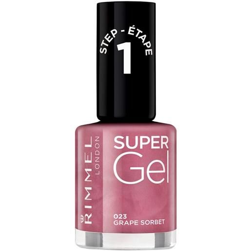 Rimmel smalto unghie super gel - nail polish effetto gel a lunga durata - 023 grape sorbet - 12 ml Rimmel