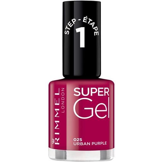 Rimmel smalto unghie super gel - nail polish effetto gel a lunga durata - 025 urban purple - 12 ml Rimmel