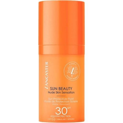 Lancaster sun beauty protective fluid spf 30 nude skin sensation viso 30ml Lancaster