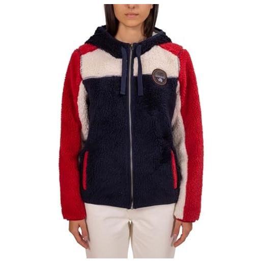 NAPAPIJRI - felpa donna turnage colorblock in pile - taglia xs