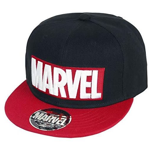 Marvel logo snapback nero/rosso
