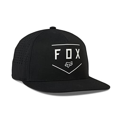 Fox Racing cappello da uomo standard shield tech snapback, nero, os
