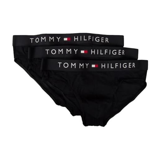 Tommy Hilfiger slip uomo confezione 3 slip mutande elastico a vista cotone elasticizzato underwear articolo um0um03182, 0sy des sky/des sky/des sky, l