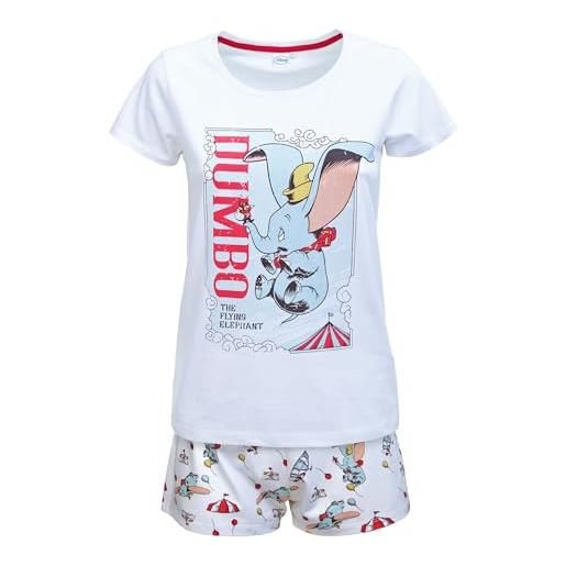 Disney pigiama donna dumbo t-shirt e shorties ragazza in cotone 6578