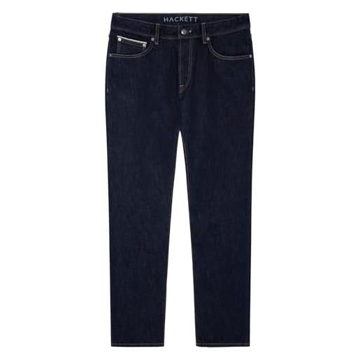 Hackett London selvage jeans, blu (denim blu), w36 / l32 uomo