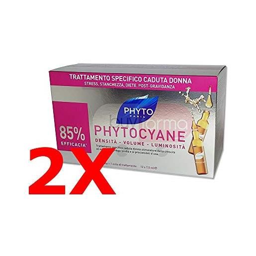 Phyto duo phytocyane trattamento anti caduta per la donna 12 fiale da 7,5ml