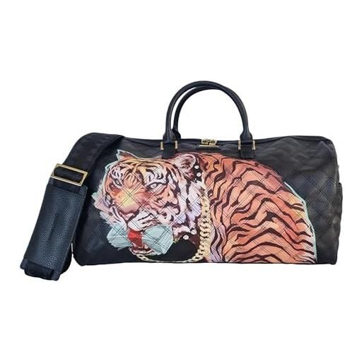 SPRAYGROUND borsa, borsone da viaggio 910d5765nsz money tigers duffle nero
