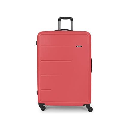 Gabol valigia grande espandibile future rigida con capacità 109 l, corallo, valigie e trolley