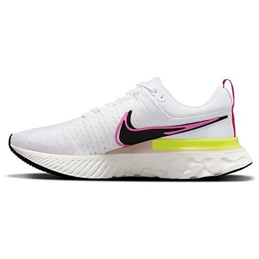 Nike react infinity run fk 2 t, scarpe da passeggio uomo, white black sail pink blast, 40.5 eu