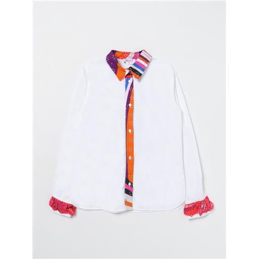 Emilio Pucci Junior camicia emilio pucci junior bambino colore bianco