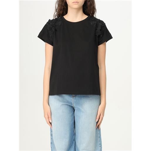 Twinset t-shirt Twinset in cotone con inserti in pizzo