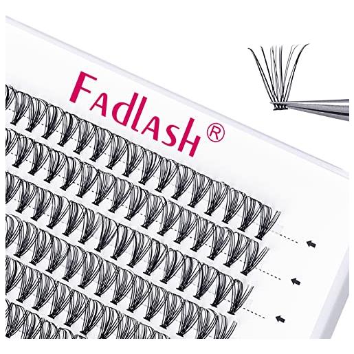 Fadlash estensione ciglia individuali spessore 0.07mm 20 root d curl 15mm lunghezza singola 120pcs ciglia a grappolo diy individuali